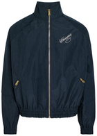 Willy Chavarria Ruff Rider Pinstriped Woven Track Jacket Navy