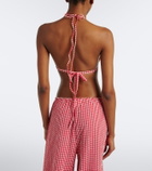 Montce Emma gingham seersucker bikini top