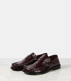 Loewe Campo croc-effect leather loafers