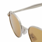 Bottega Veneta Eyewear Bottega Veneta BV1396S Sunglasses in Silver/Brown 