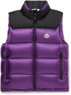 Moncler - Ophrys Logo-Appliquéd Colour-Block Quilted Shell and Ripstop Down Gilet - Purple