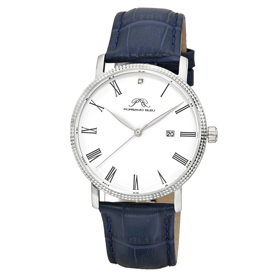 Porsamo Bleu Veritas 1 Quartz White Dial Mens Watch 1361BVEL