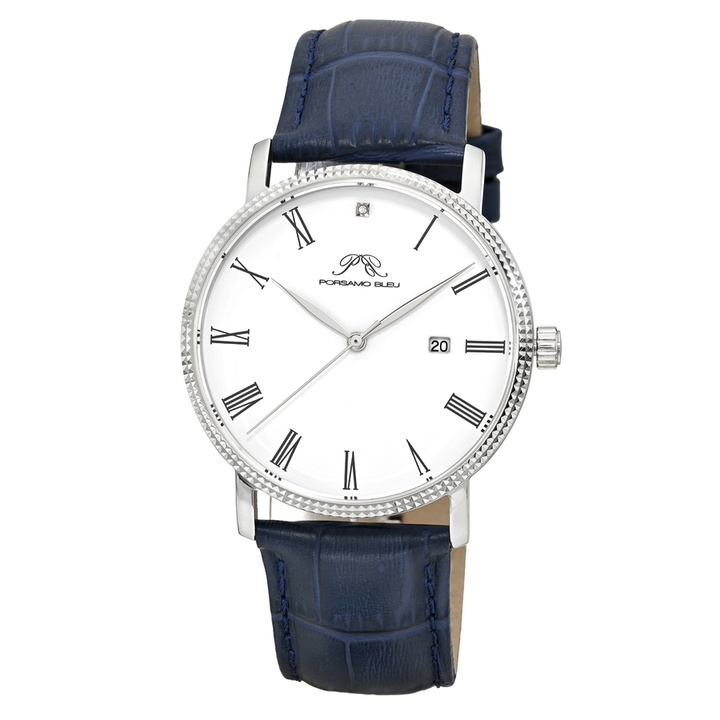 Photo: Porsamo Bleu Veritas 1 Quartz White Dial Mens Watch 1361BVEL