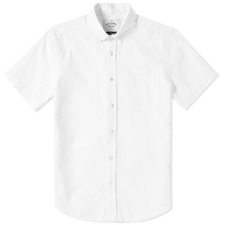 Photo: Portuguese Flannel Short Sleeve Atlantico Seersucker Shirt
