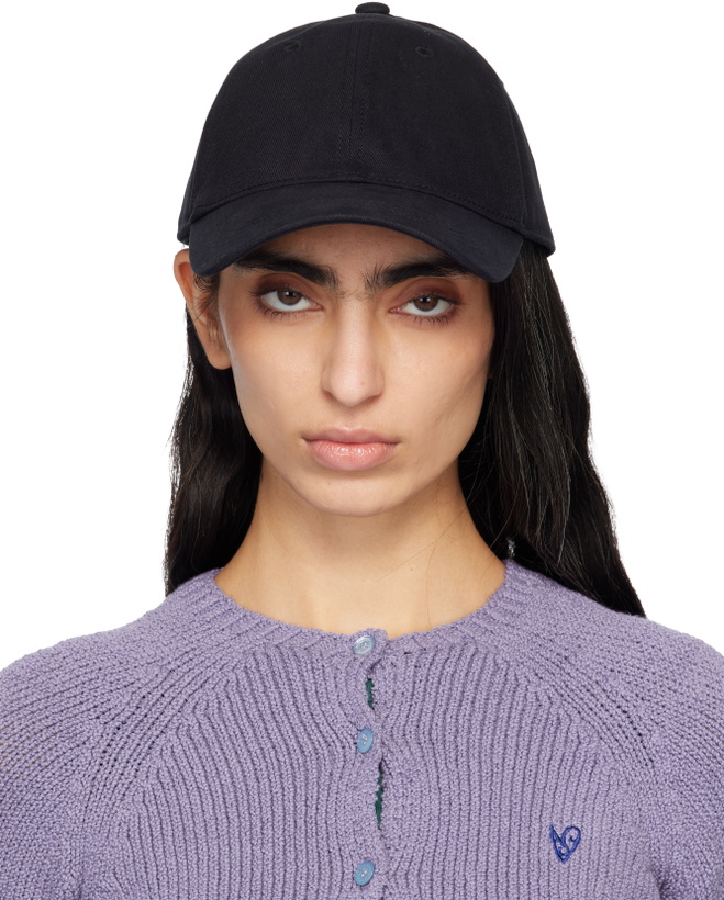 Photo: Acne Studios Black Embroidered-Logo Cap