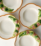Les-Ottomans Artichoke set of 4 ceramic pasta bowls