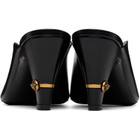 Versace Black Giulietta Leather Mule Heeled Sandals
