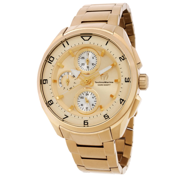 Photo: Technomarine OCEAN Quartz Gold Dial Unisex Watch TM-318111