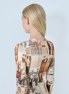 Jean Paul Gaultier Journal Printed Long Dress