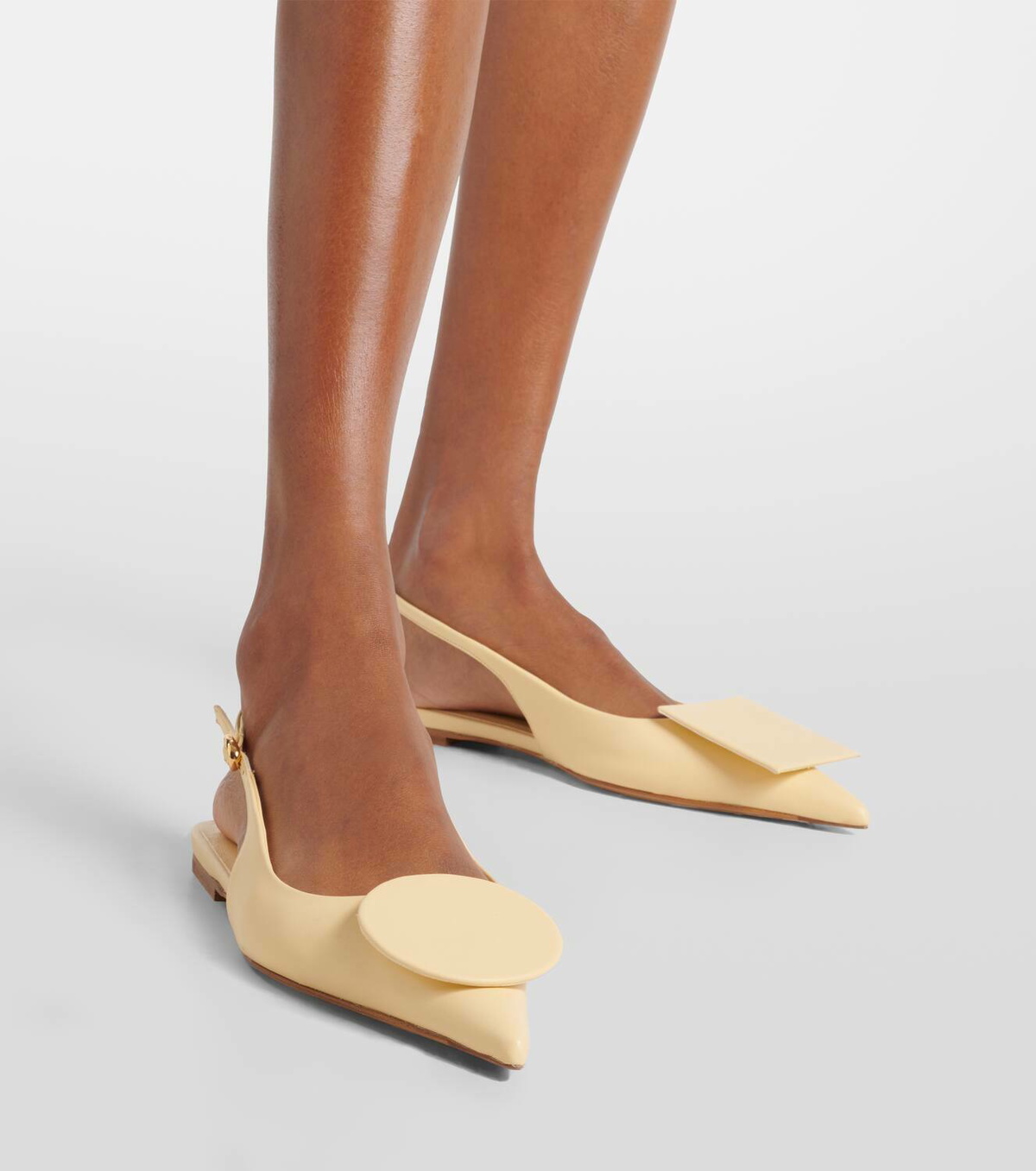 Jacquemus Les Slingbacks Duelo Plates leather flats
