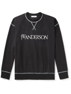 JW Anderson - Logo-Embroidered Cotton-Jersey Sweatshirt - Black