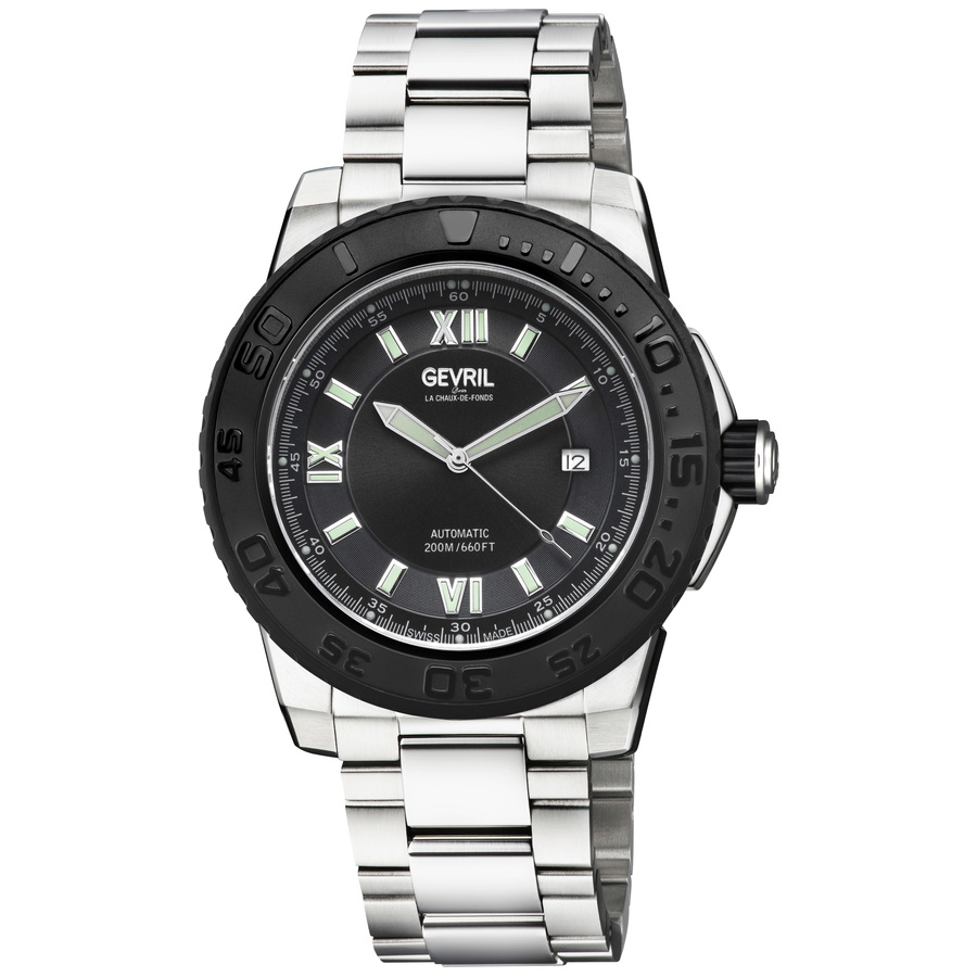 Gevril Seacloud Automatic Black Dial Mens Watch 31249B