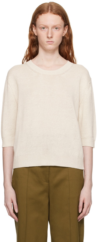 Photo: Margaret Howell Off-White Relaxed-Fit Sweater