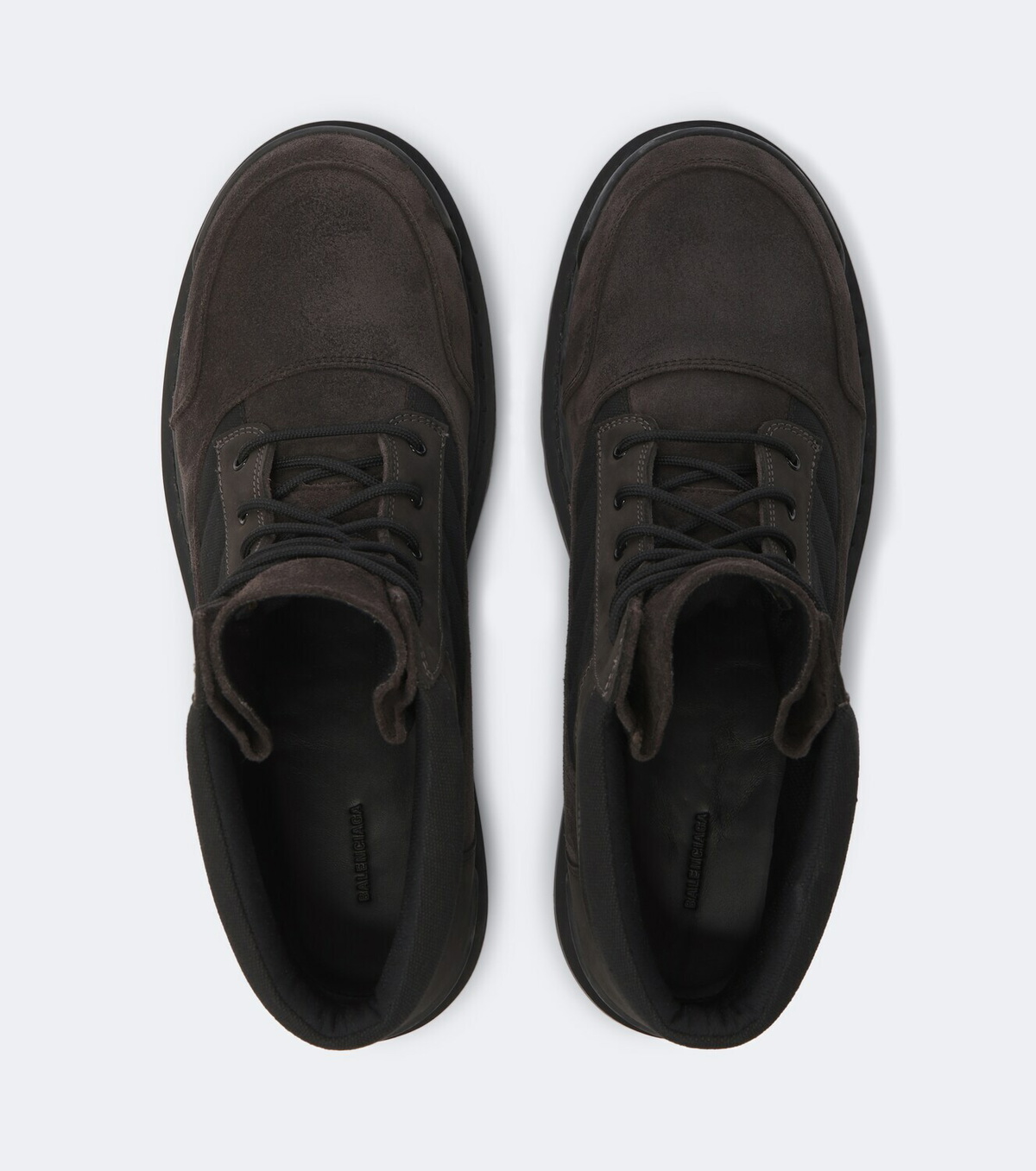 Balenciaga Combat Strike suede-trimmed lace-up boots