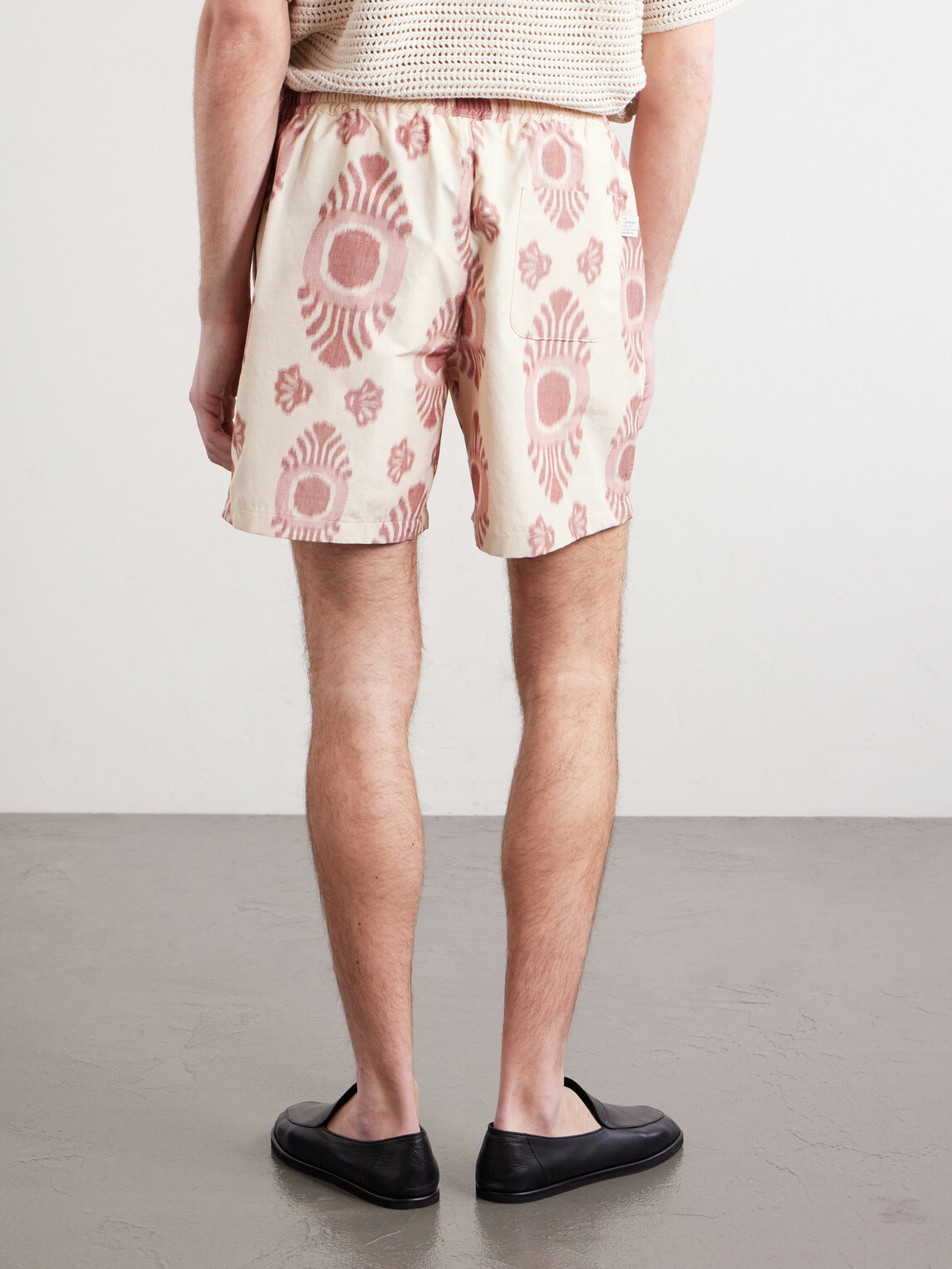 A Kind Of Guise - Volta Straight-Leg Cotton-Blend Jacquard Drawstring Shorts - Pink