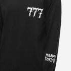 Wacko Maria Men's Long Sleeve Neck Face Anniversary T-Shirt in Black