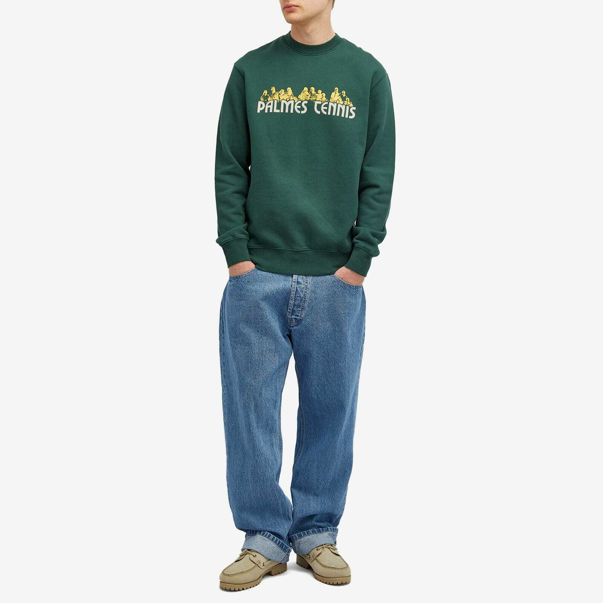 Palmes Men's Entou Sweatshirt in Dark Green