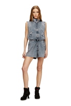 Diesel Playsuit in treated nylon - Jumpsuits Womens in Blue