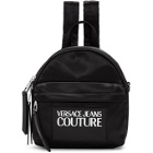 Versace Jeans Couture Black Nylon Logo Backpack