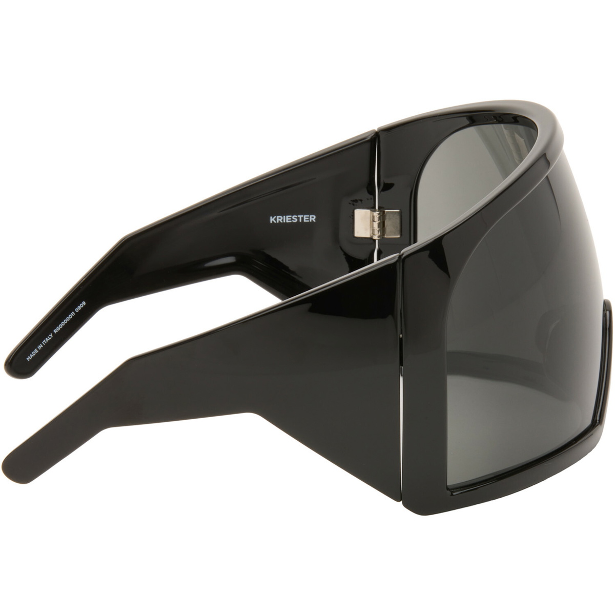 Rick Owens Black Kriester Shiny Sunglasses