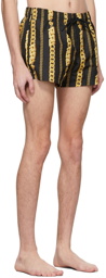 Versace Underwear Black Chain Swim Shorts