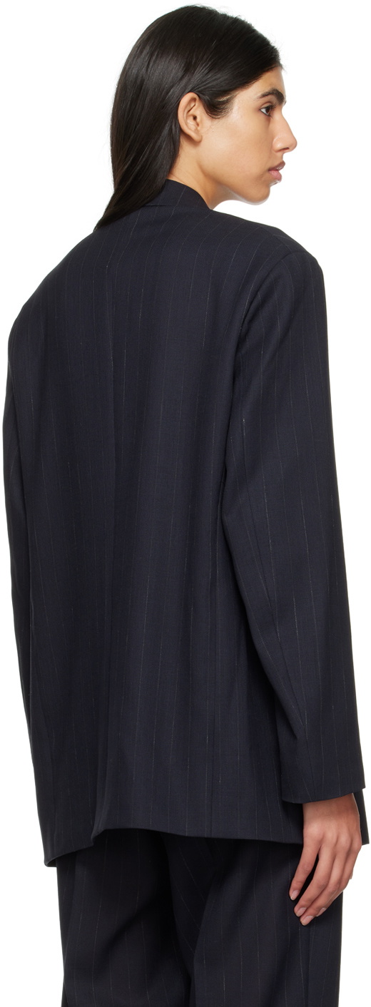 AURALEE Navy Stripe Blazer