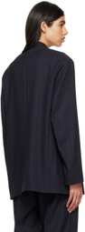 AURALEE Navy Stripe Blazer