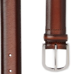 Anderson's - 3.5cm Brown Burnished-Leather Belt - Men - Brown