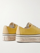 Visvim - Skagway Distressed Canvas Sneakers - Yellow