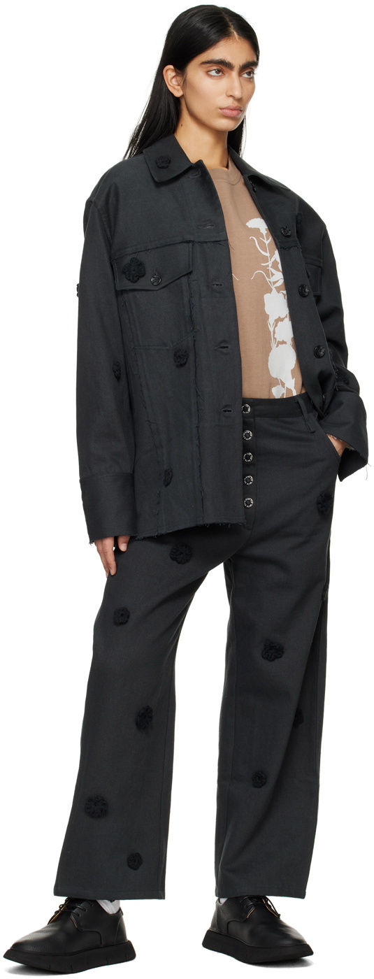 Song for the Mute Black Daisy Trousers