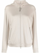 BRUNELLO CUCINELLI - Cotton And Silk Blend Zip-up Hoodie