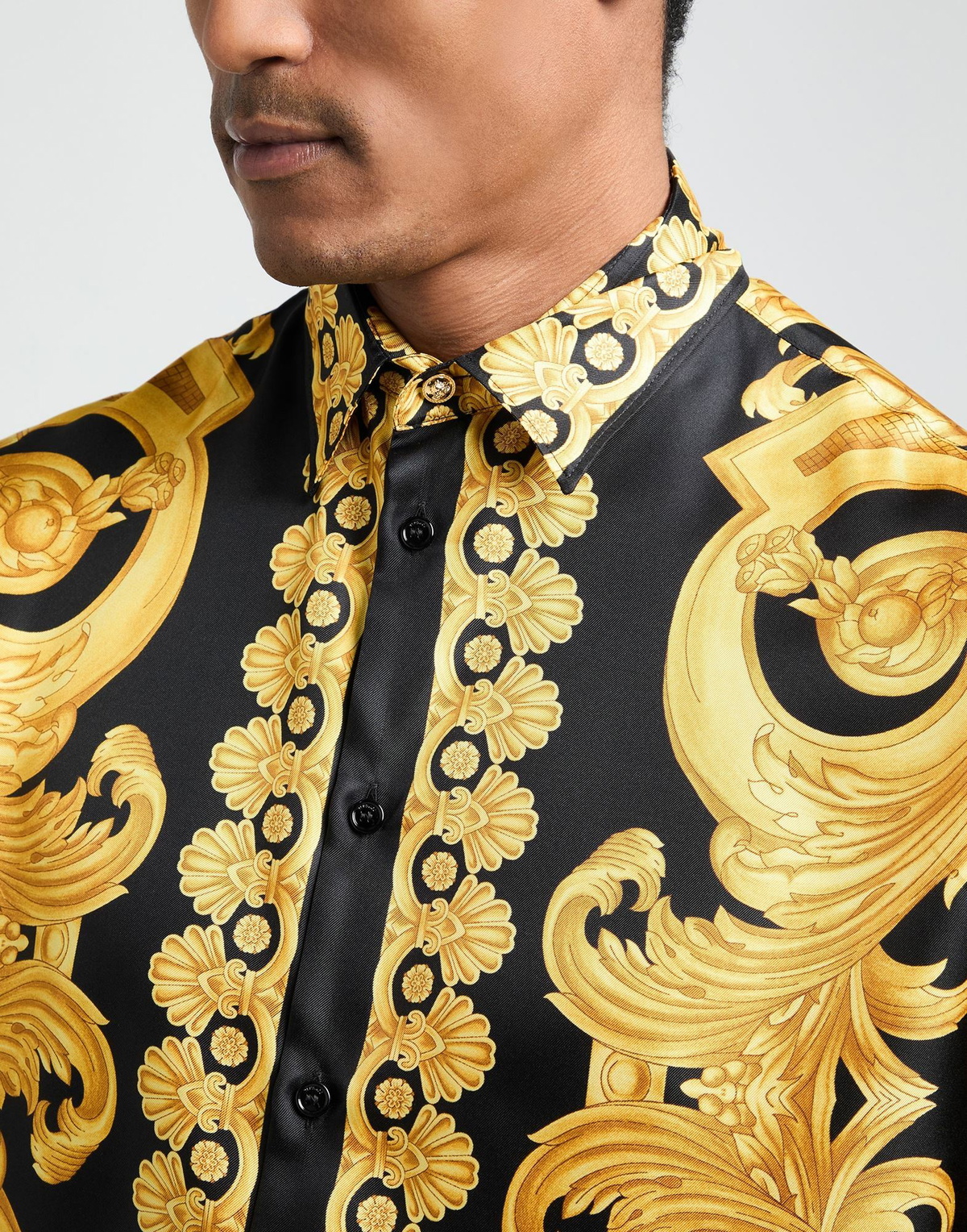 Versace Mens Shirt in Yellow