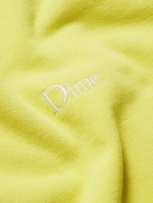 DIME - Logo-Embroidered Cotton-Jersey Sweatshirt - Yellow