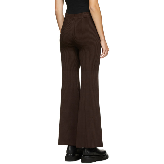 Peter Do Brown Flared Knit Pant