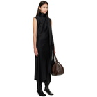 Acne Studios Black Satin Midi Dress