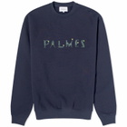 Palmes Men's Letters Crew Sweat in Navy