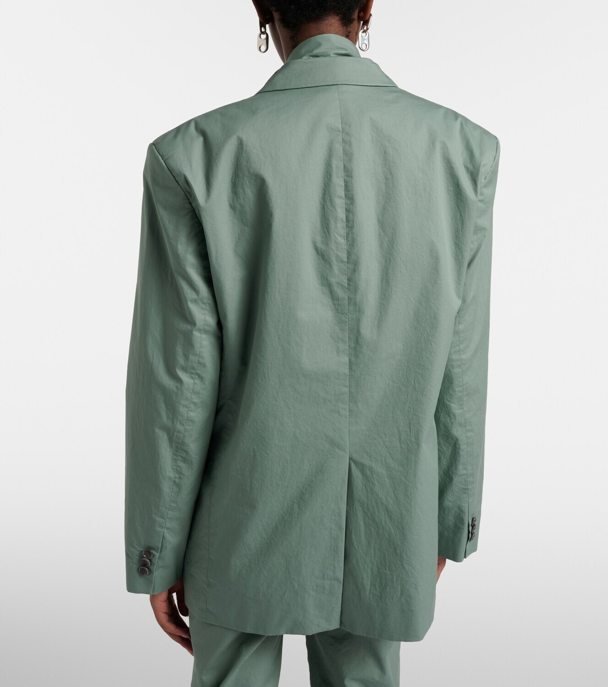 Acne Studios Scarf-detail oversized cotton twill blazer