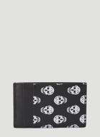 Skull Print Card Holder in Black