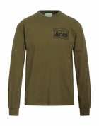 Aries Mens T-shirt Military in Green