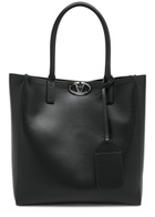 Valentino VLogo Locker Leather Tote - Black - One Size