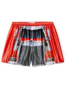 ERL - Printed Stretch-Satin Boxer Shorts - Red