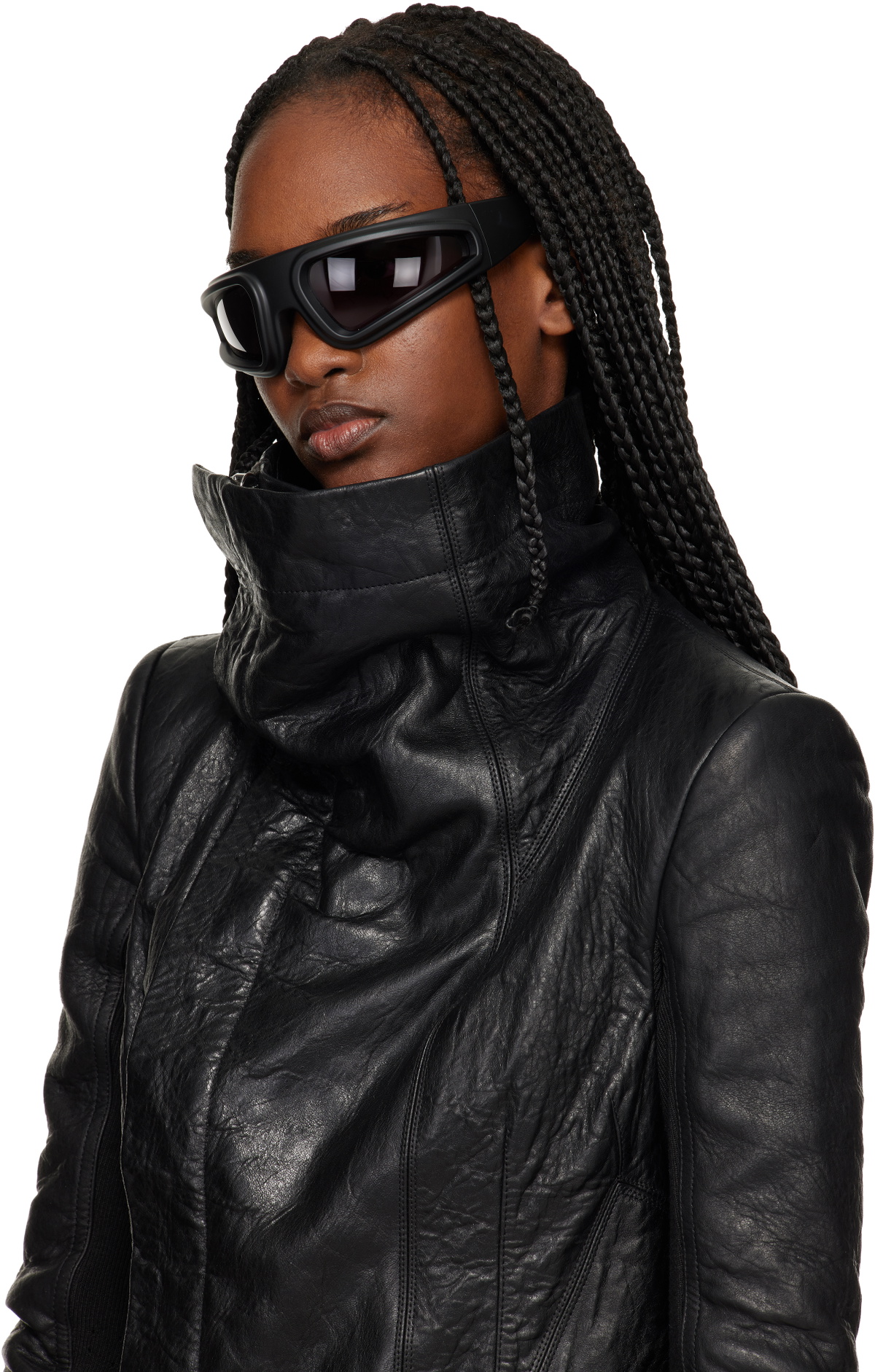 Rick Owens Black Temple Ryder Sunglasses