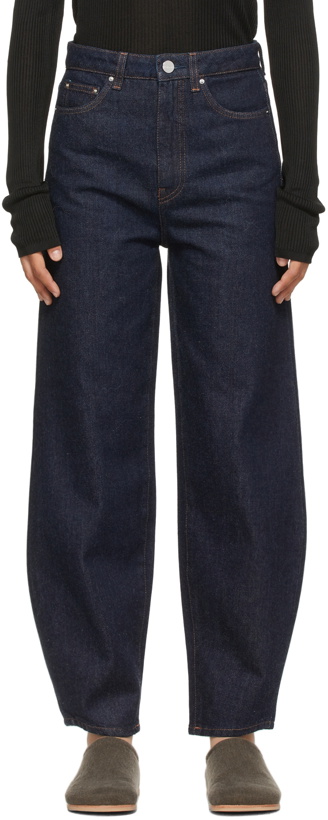 Photo: TOTEME Indigo Organic Cotton Barrel Leg Jeans