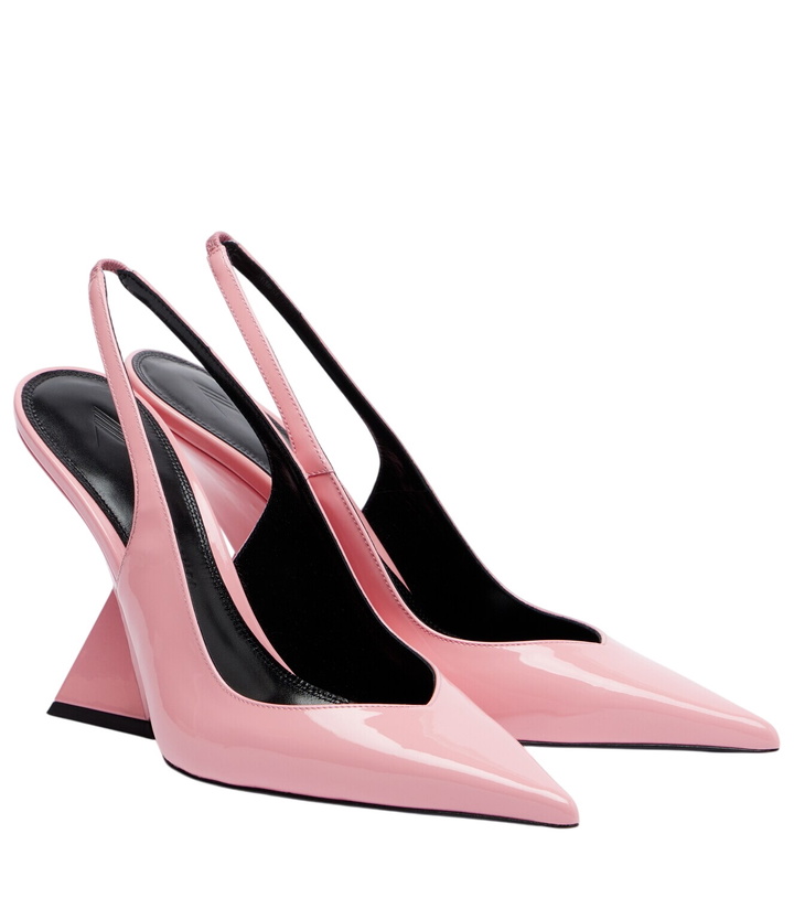 Photo: The Attico Cheope patent leather slingback wedges