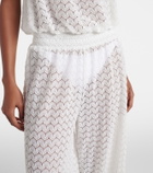 Melissa Odabash Viv sheer pointelle cotton-blend jumpsuit