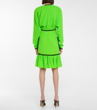 Rodarte - Embellished wool midi skirt