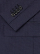 Mr P. - Houndstooth Wool Double-Breasted Suit Jacket - Blue