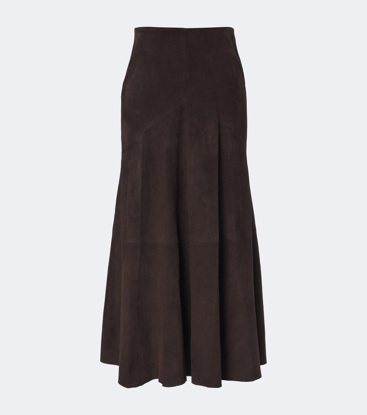 Nour Hammour Garnier suede midi skirt