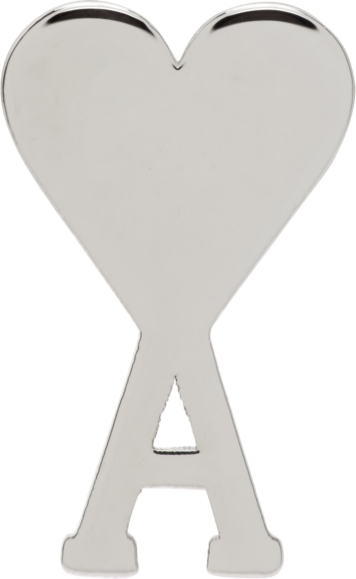 AMI Paris Silver Brass Ami de Coeur Single Stud Earring AMI