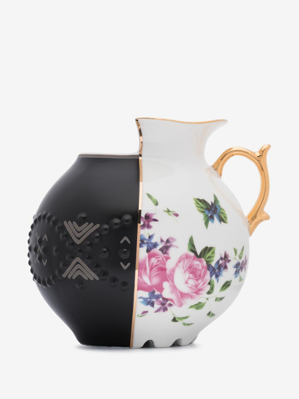 Seletti Black And White Lfe Hybrid Bone China Vase